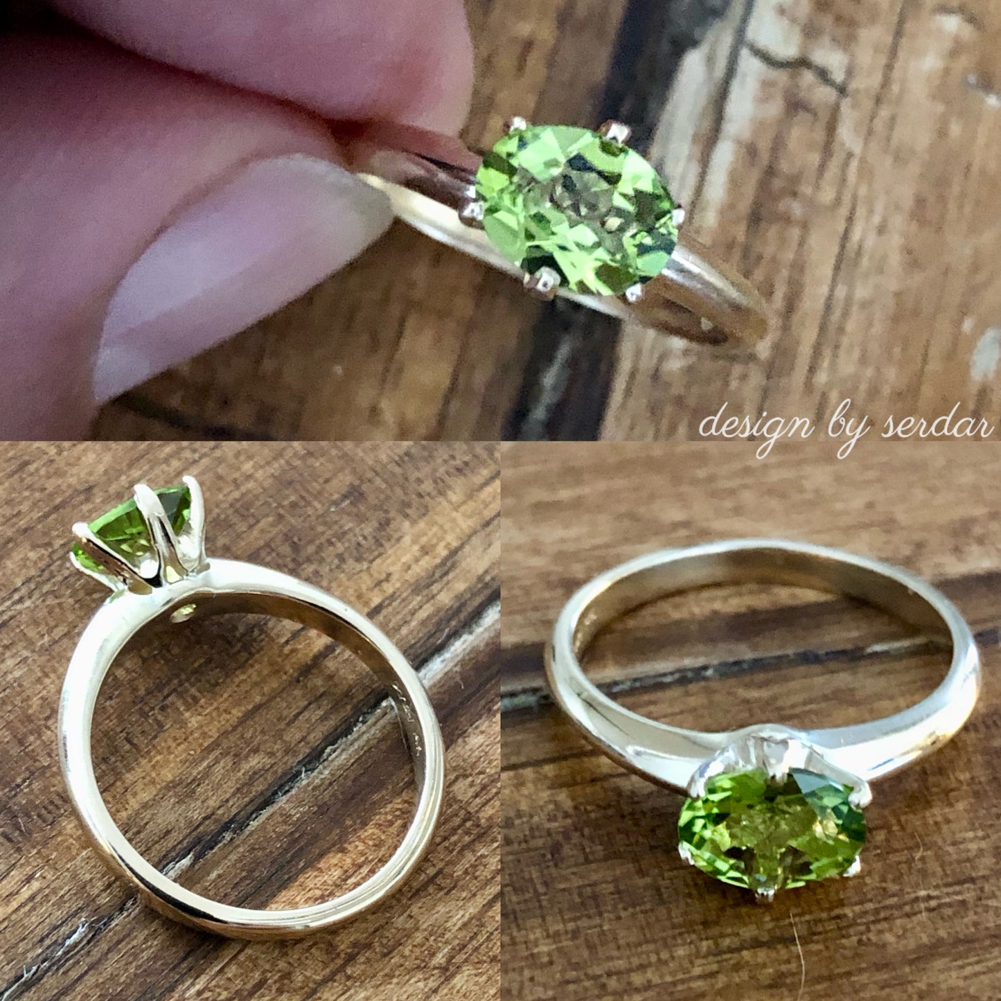 1.13 CT. Peridot 14K Gold Solitaire Ring